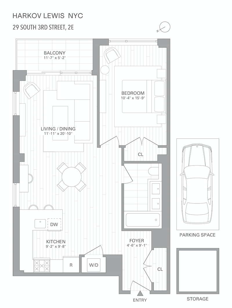 Floorplan for 29 S 3rd St, 2E