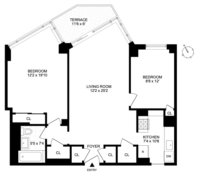 Floorplan for 60 Sutton Place South, 7NN