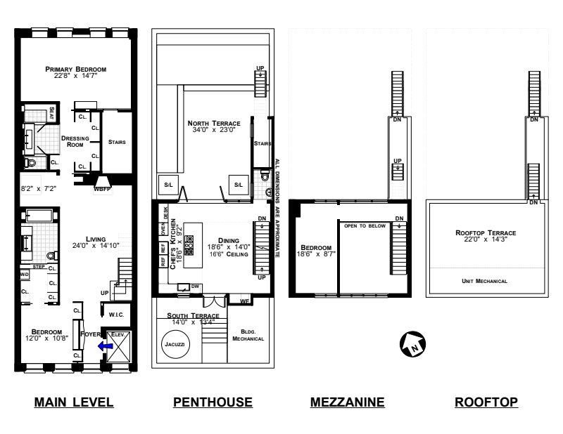 Floorplan for 153 Chambers Street, PH