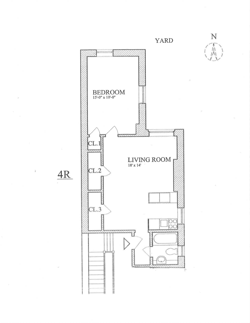 Floorplan for 309 West 100th Street, 4R