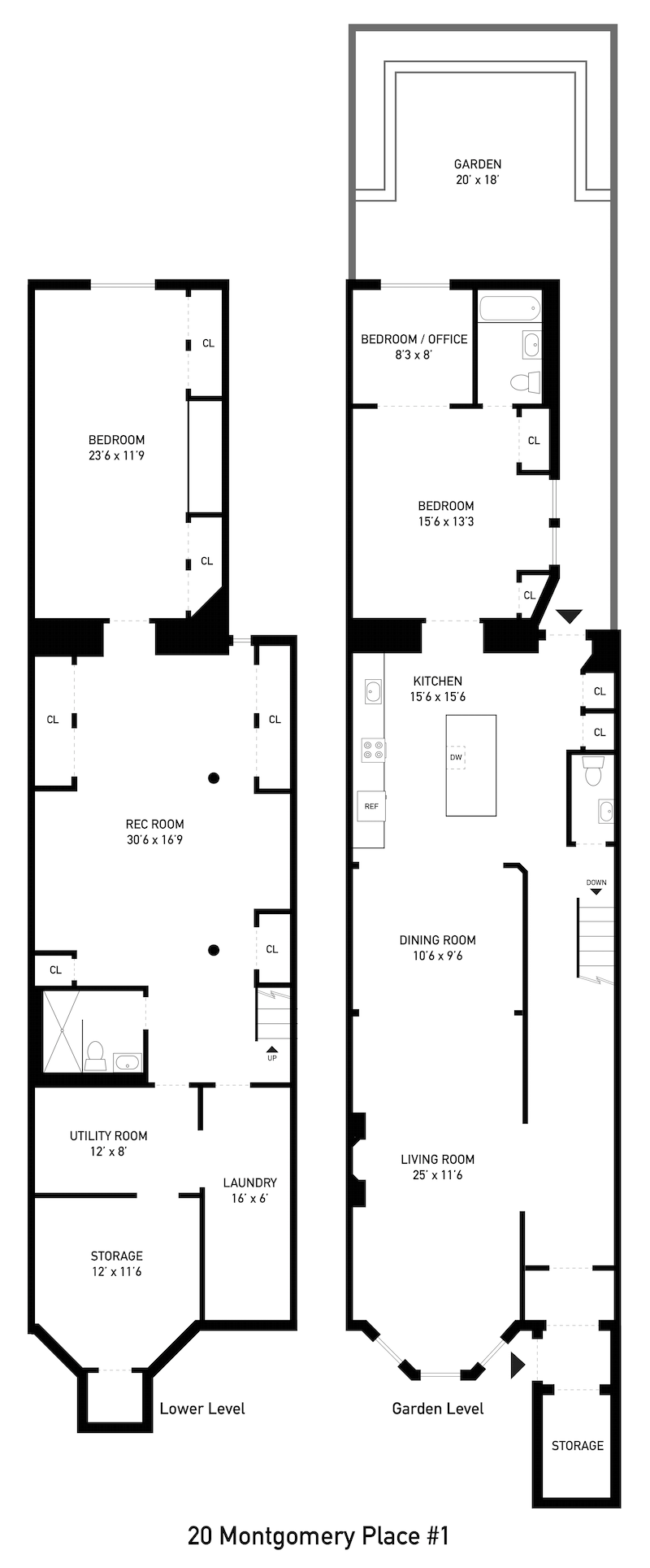 Floorplan for 20 Montgomery Place, 1