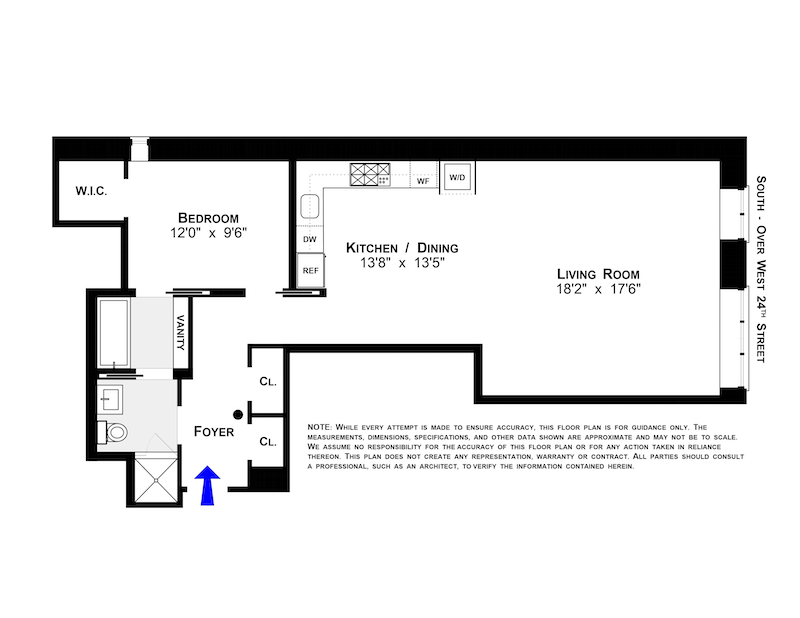 Floorplan for 159 West 24th Street, 2C