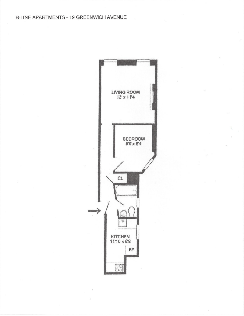Floorplan for 19 Greenwich Avenue, 5B