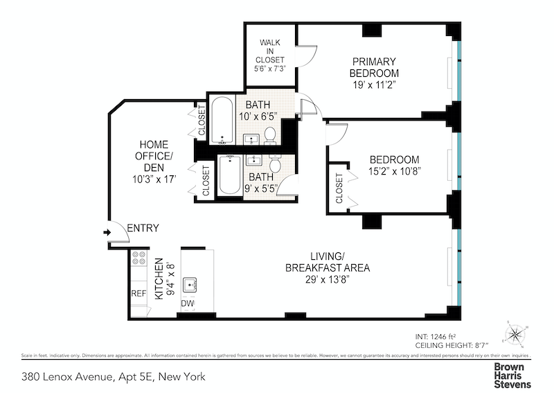 Floorplan for 380 Lenox Avenue, 5E