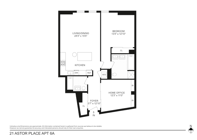 Floorplan for 21 Astor Place, 6A