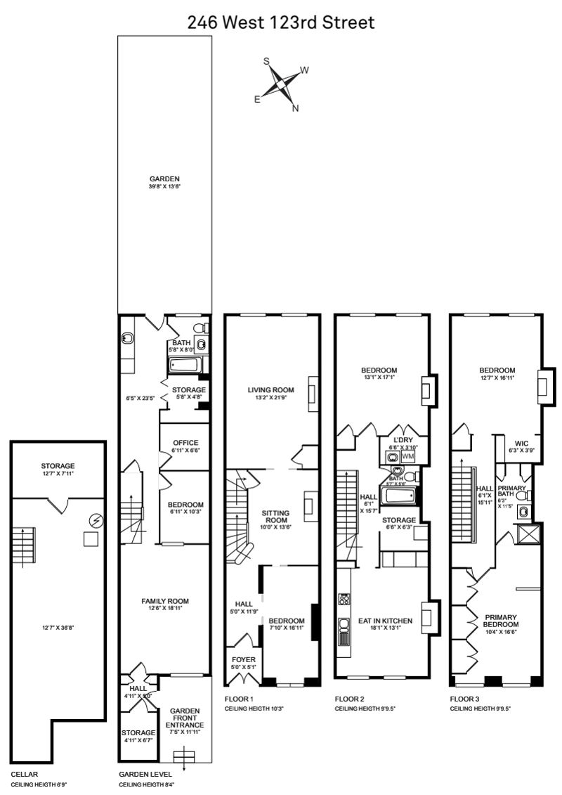 Floorplan for 246 West 123rd Street