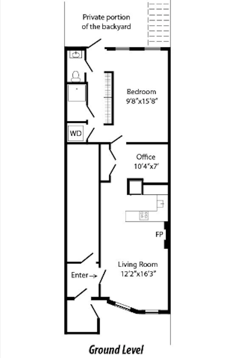 Floorplan for 104 Berkeley Place, GARDEN