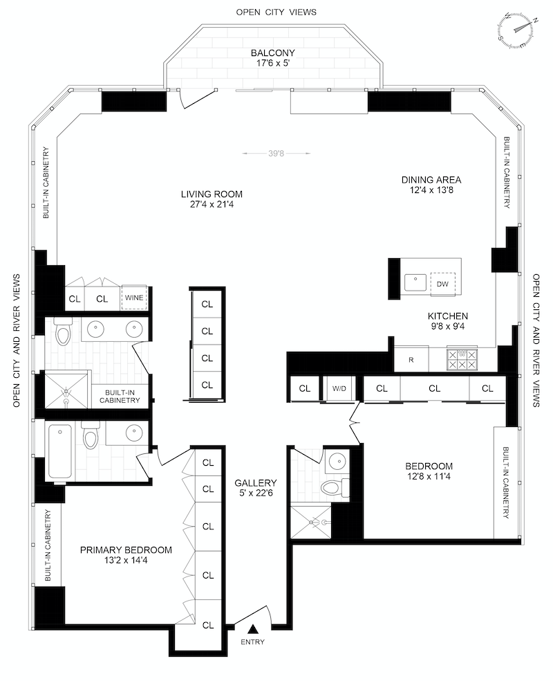 Floorplan for 418 East 59th Street, 30B