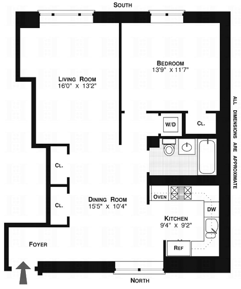 Floorplan for 235 West 71st Street, 1B