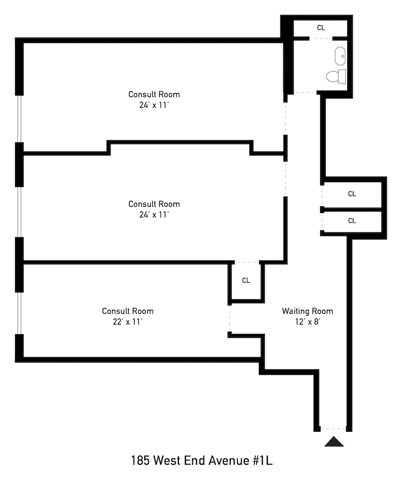 Floorplan for 185 West End Avenue, 1L