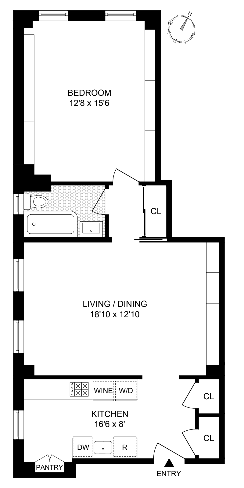 Floorplan for 172 East 4th Street, 12I
