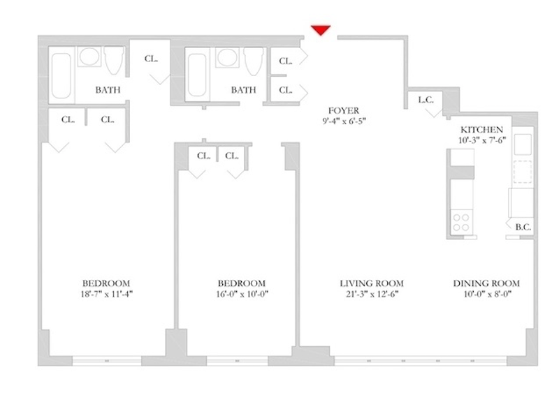 Floorplan for 3671 Hudson Manor Terrace, 15H