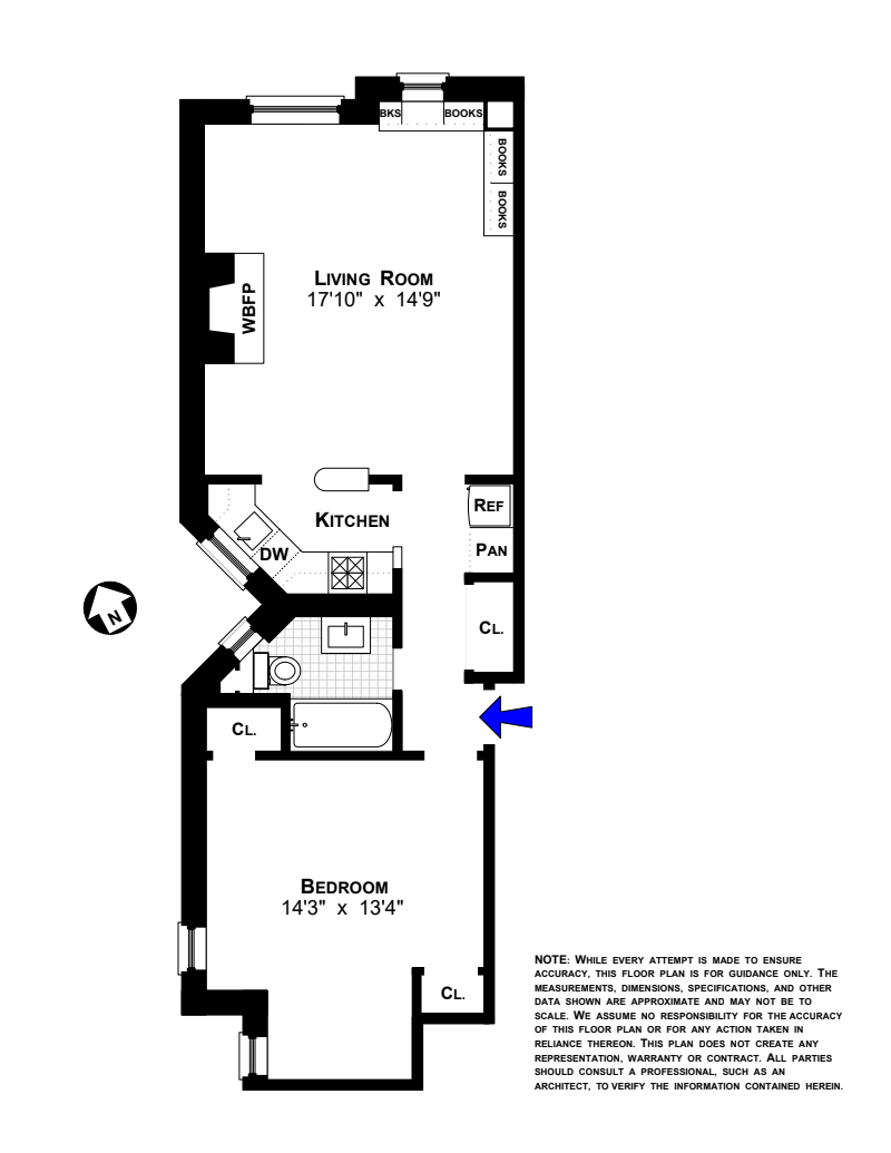 Floorplan for 103 East 10th Street, 3C