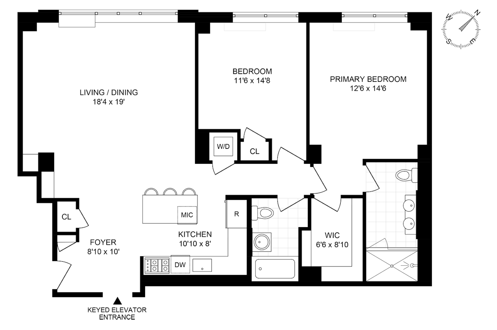 Floorplan for 50 Orchard Street, 7C