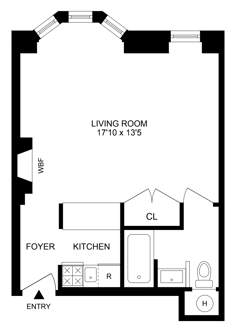 Floorplan for 59 West 90th Street, 2F