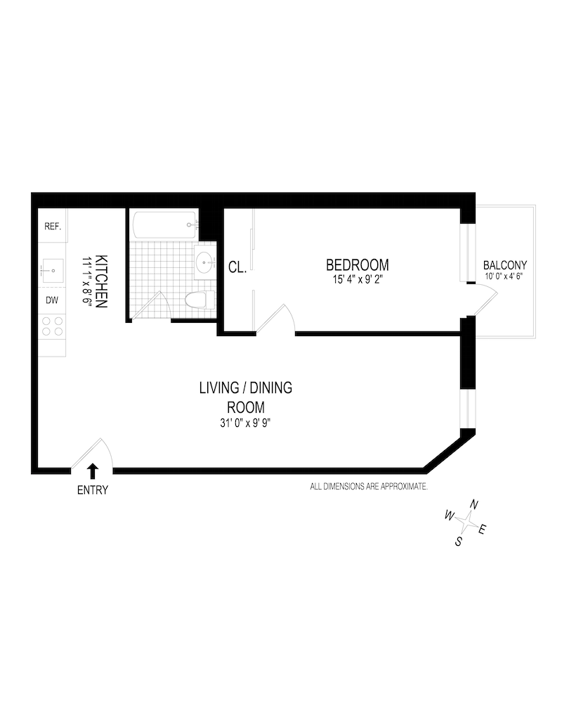 Floorplan for 40-47 97th Street, 4B