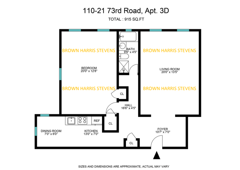 Floorplan for 110-21 73rd Road, 3D