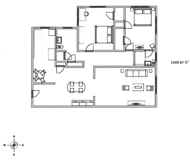 Floorplan for 868 East 7th Street, 6F