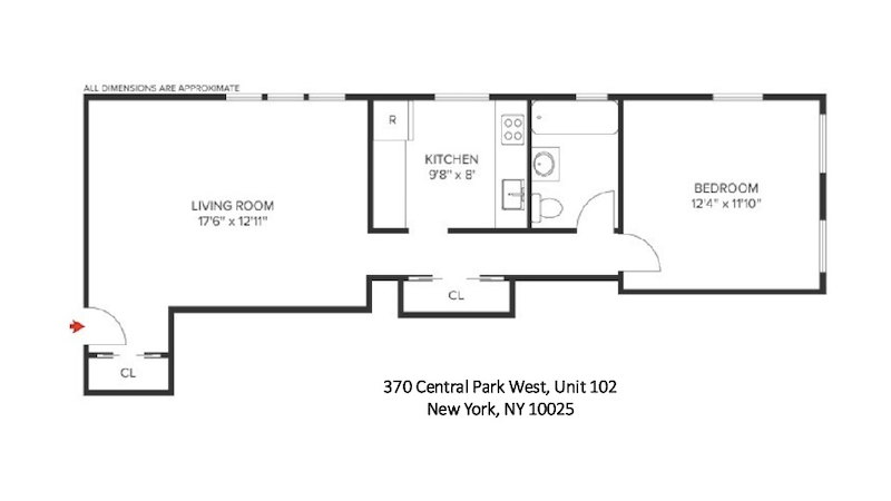 Floorplan for 370 Central Park West, 102