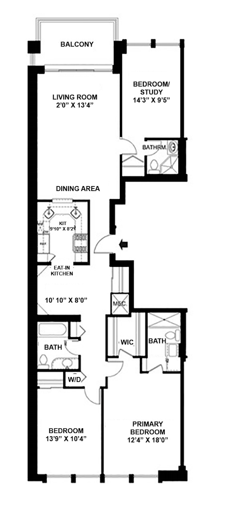 Floorplan for 628 West 238th Street, 6A