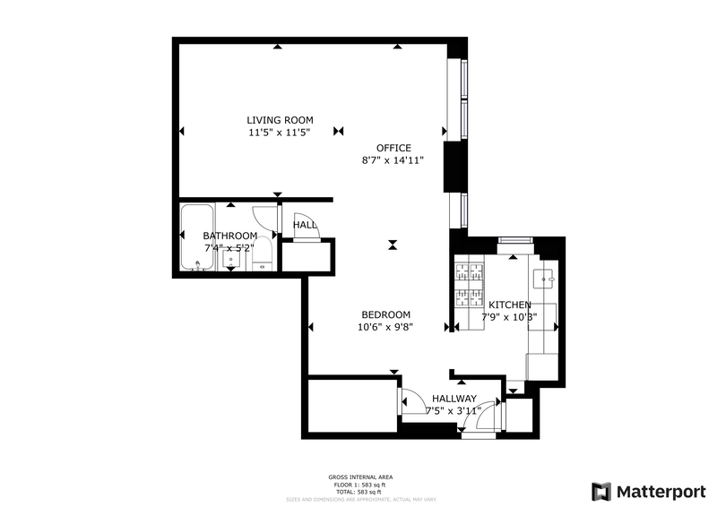 Floorplan for 3215 Arlington Avenue, 1G