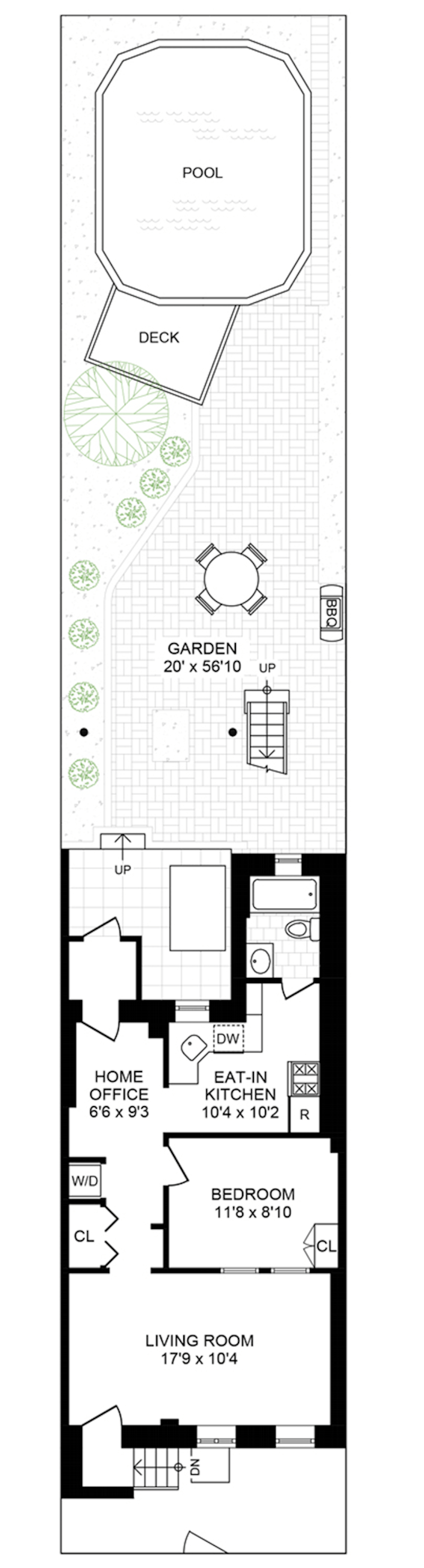 Floorplan for 609 18th Street, GARDEN