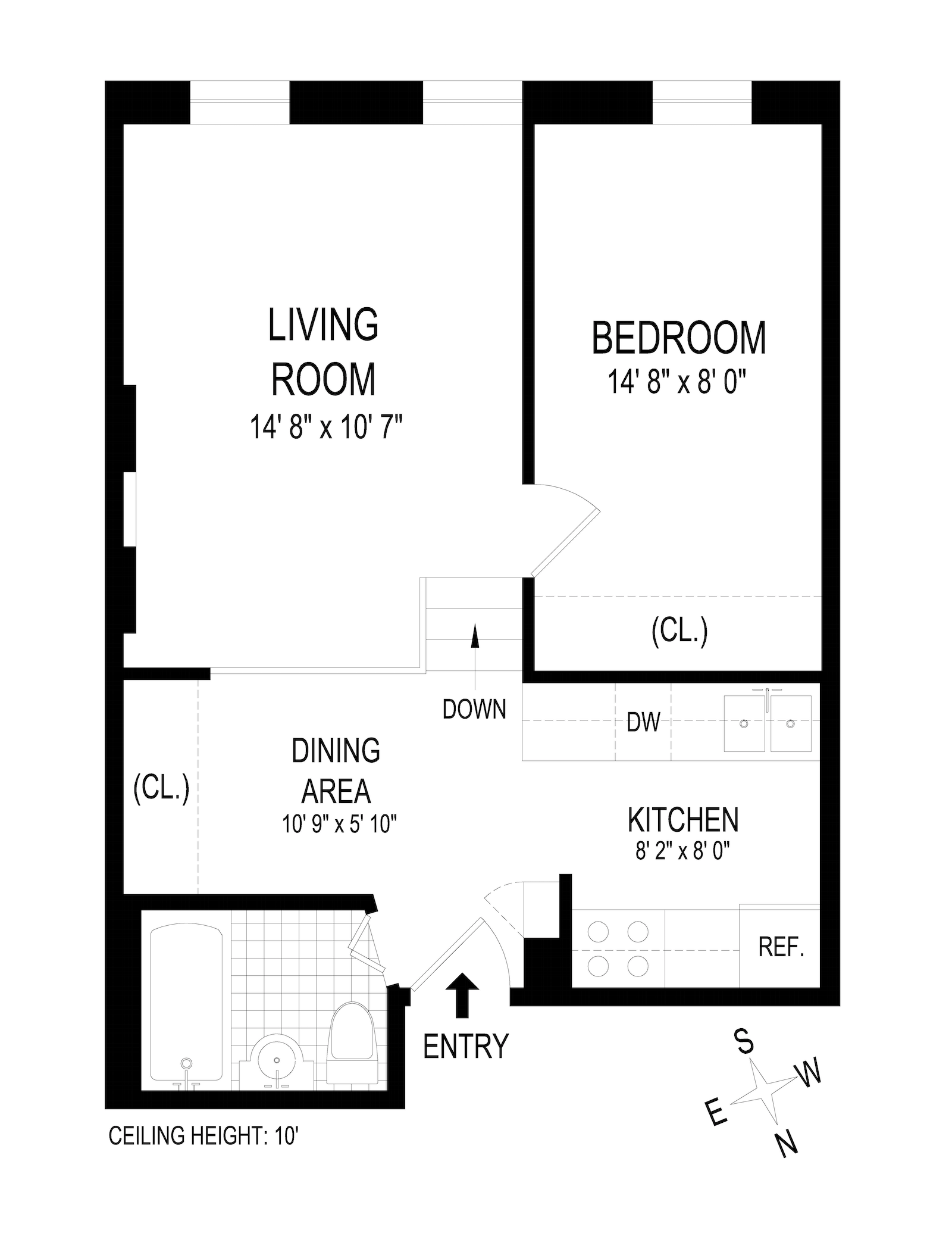 Floorplan for 107 West 70th Street, 4F