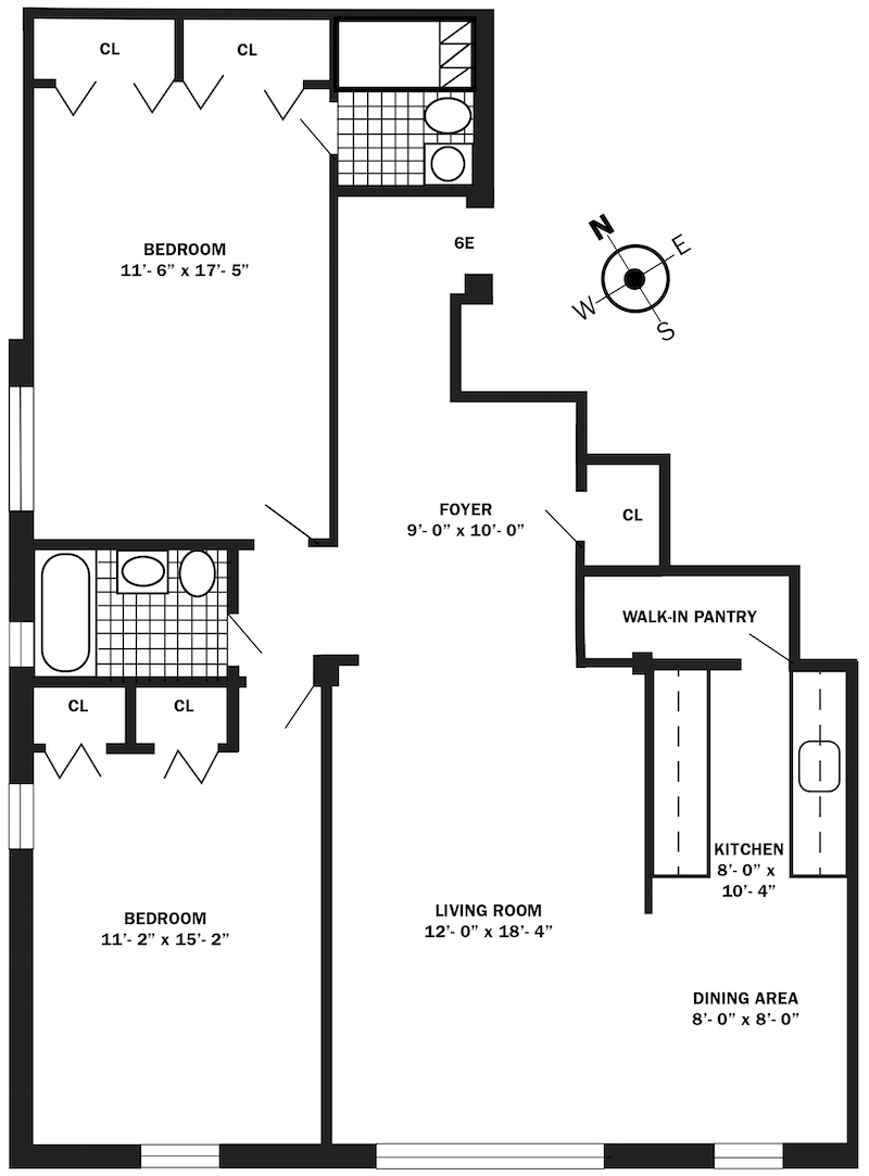 Floorplan for 91 Van Cortlandt Ave W, 6E