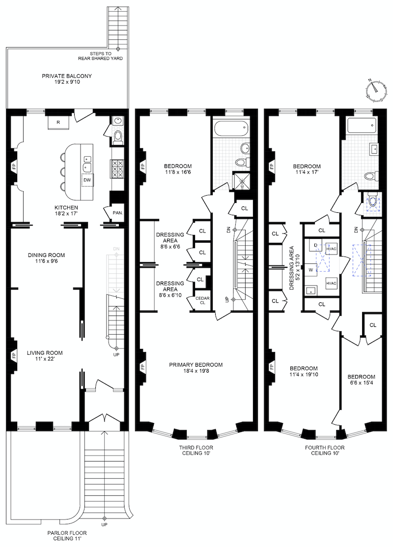 Floorplan for 443 West 162nd Street, TRIPLEX