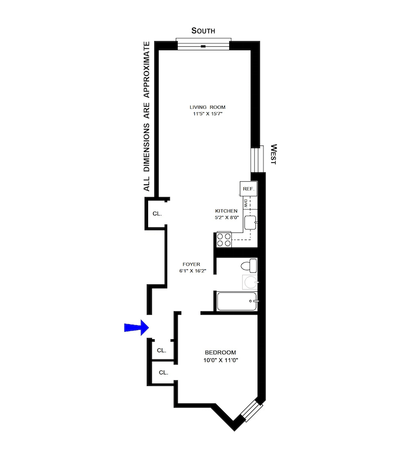 Floorplan for 534 East 88th Street, 3B