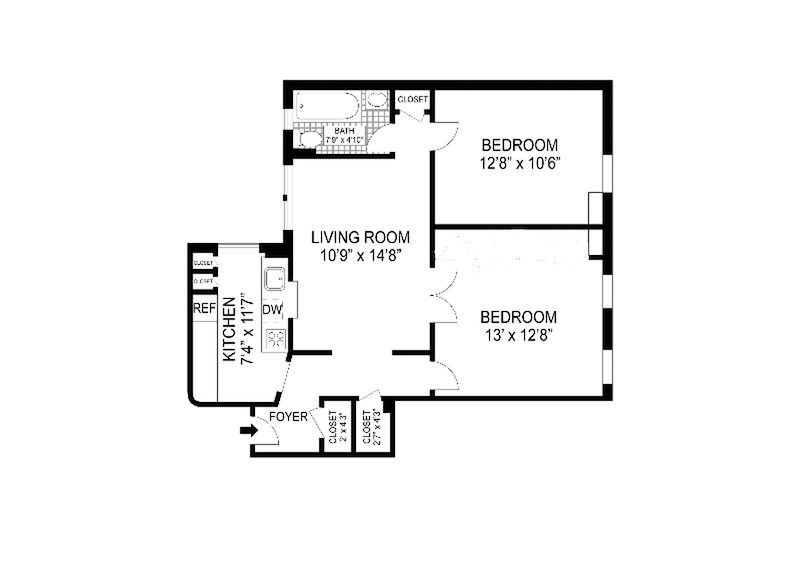 Floorplan for 1 Minetta Street, 3E