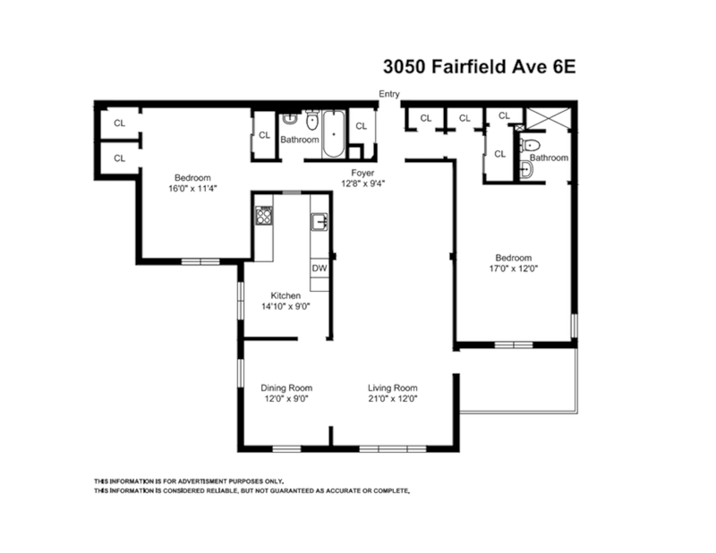 Floorplan for 3050 Fairfield Avenue