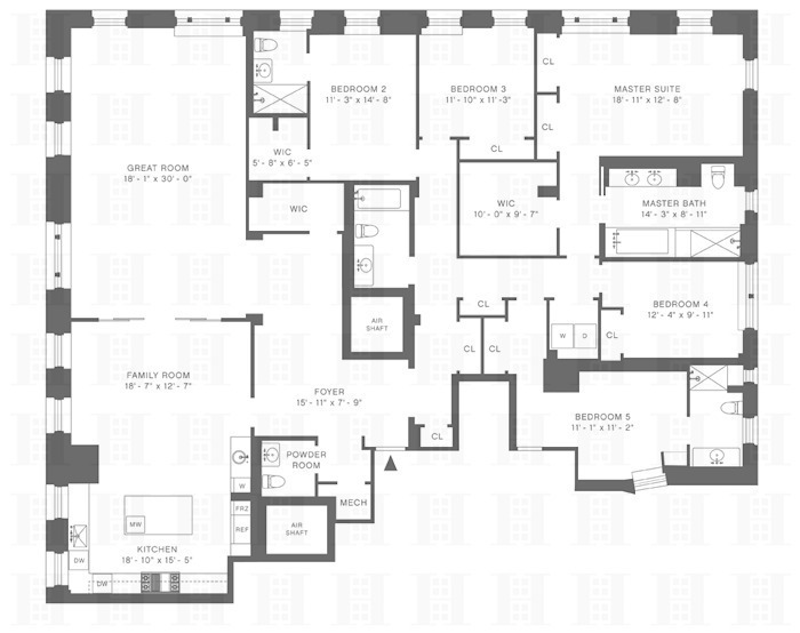 Floorplan for 498 West End Avenue, 11A