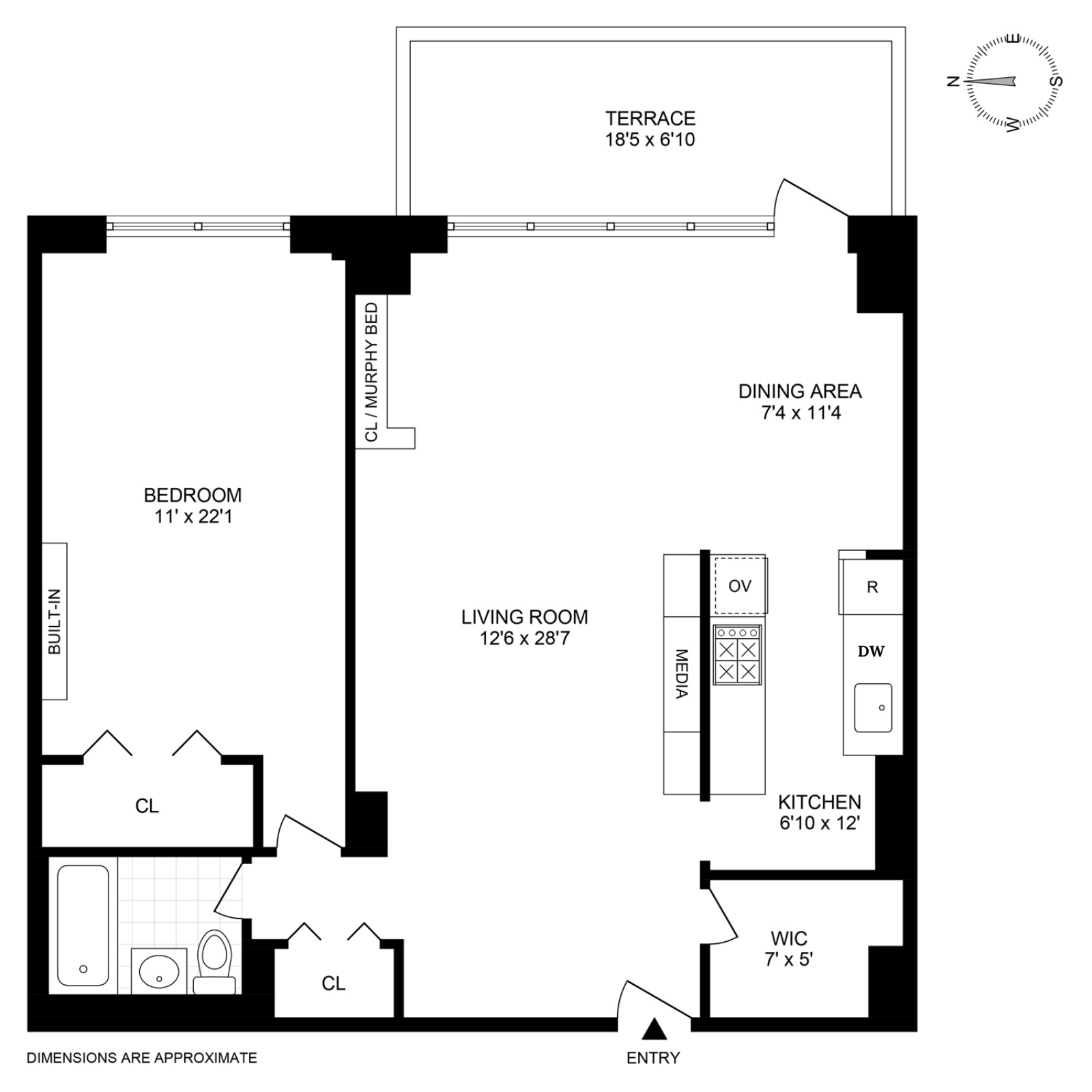 Floorplan for 135 Ocean Parkway, 2P