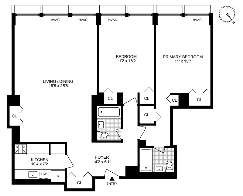 Floorplan for 300 East 33rd Street, 8C