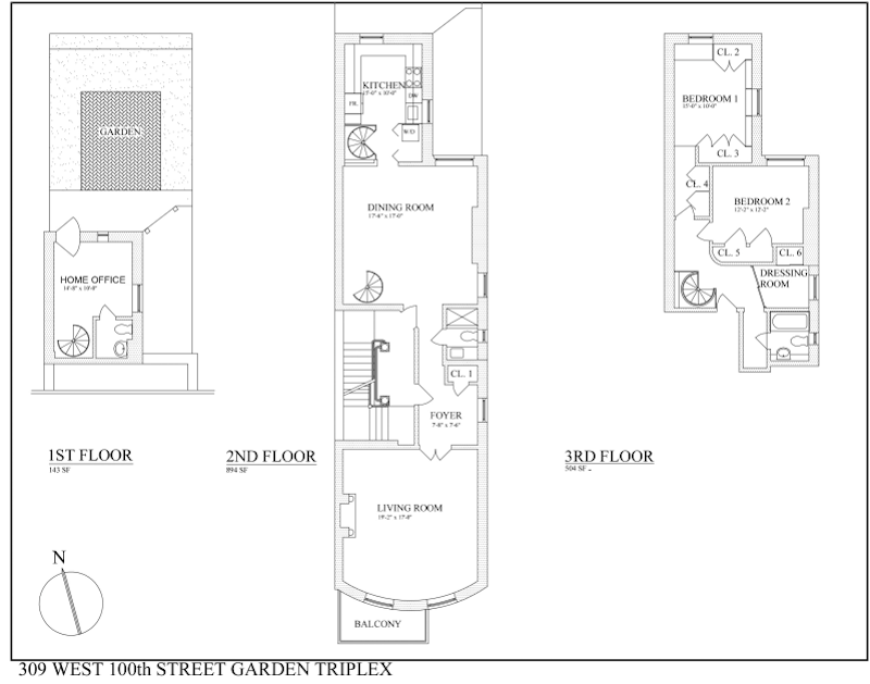 Floorplan for 309 West 100th Street, 2