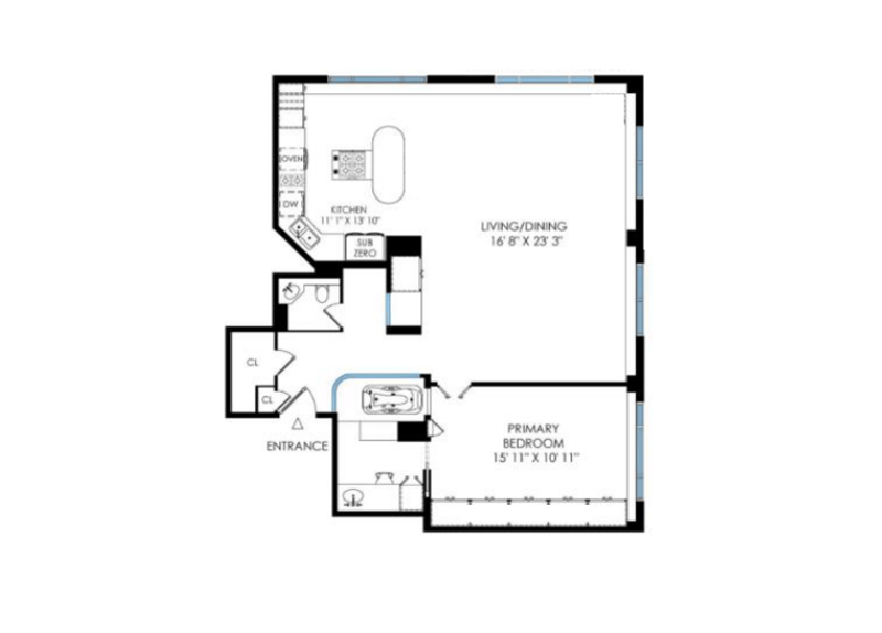 Floorplan for 40 Sutton Place, 4H