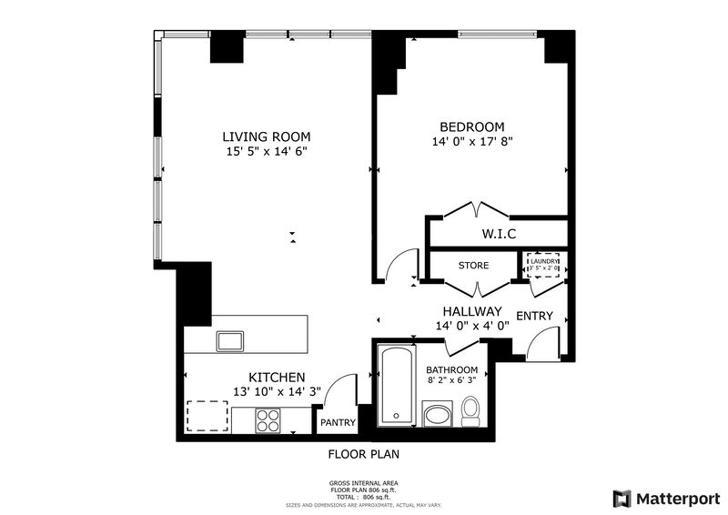 Floorplan for 350 West 42nd Street, 37A