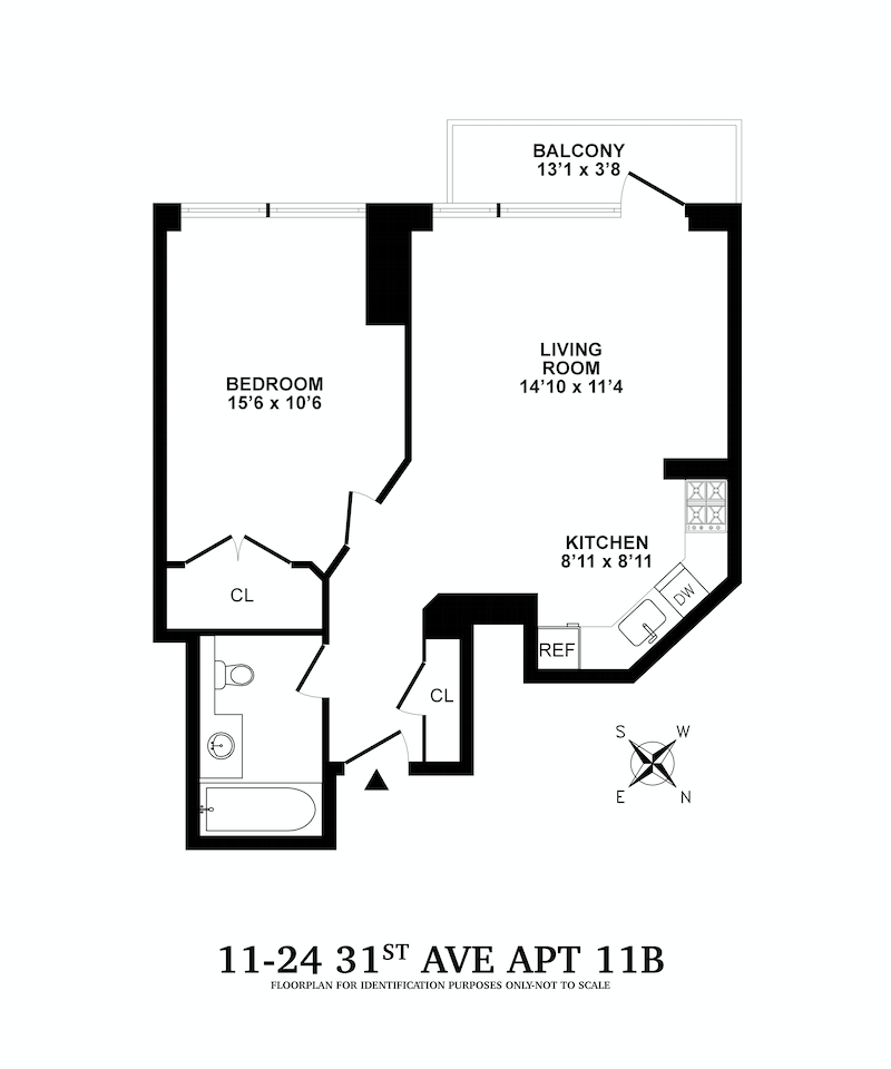 Floorplan for 11 -24 31st Ave, 11B