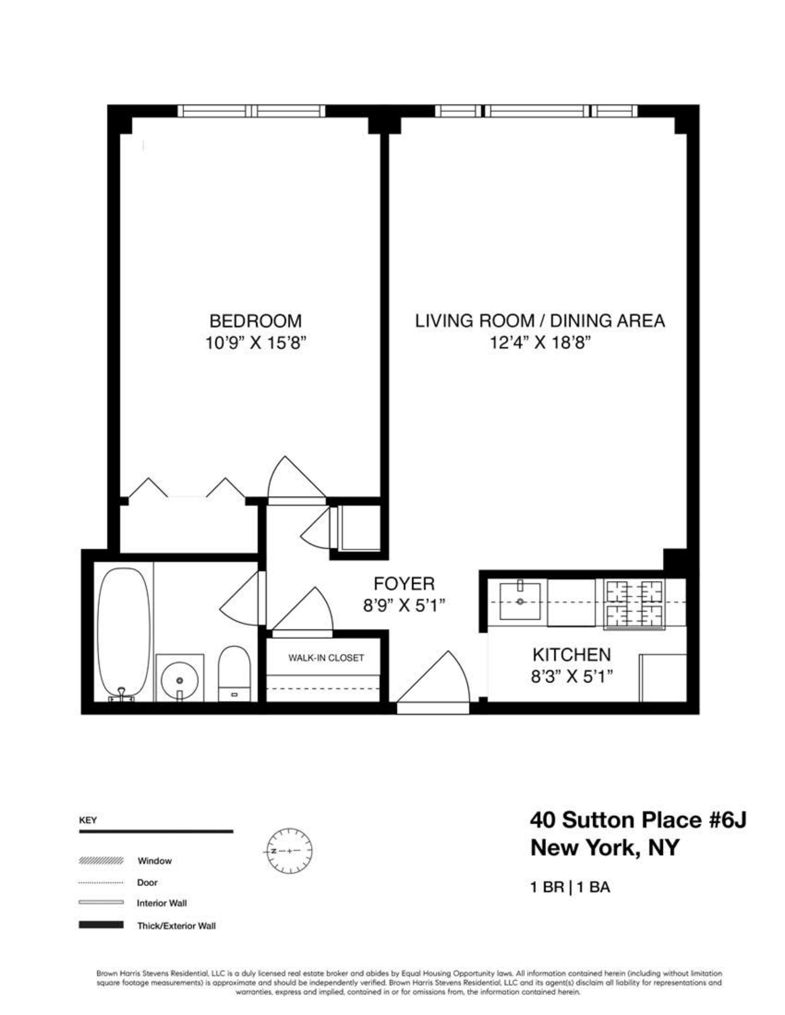 Floorplan for 40 Sutton Place, 6J