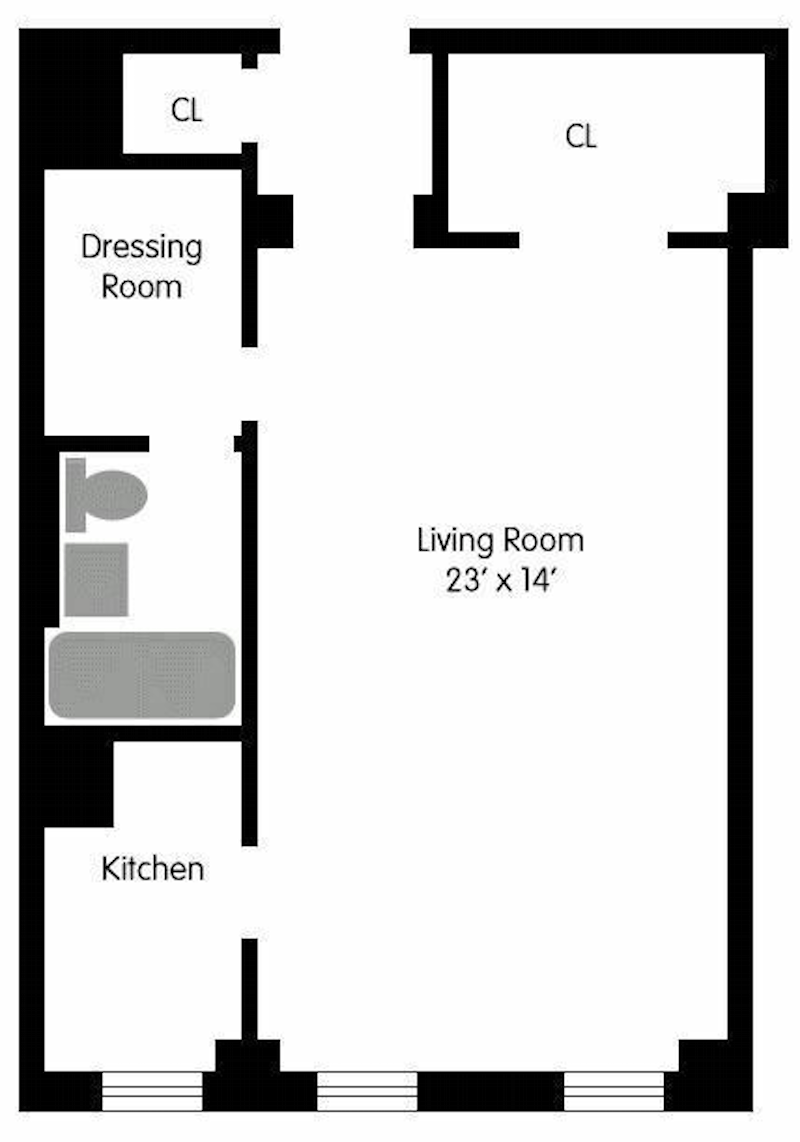 Floorplan for 333 West 56th Street, 7J