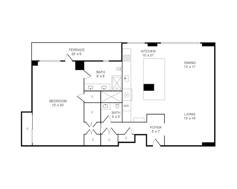 Floorplan for 201 East 79th Street, 11B