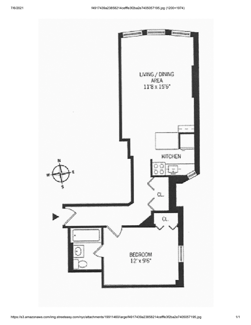 Floorplan for 160 East 91st Street, 6C