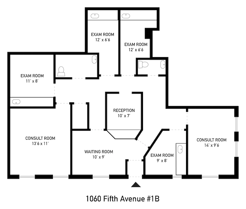 Floorplan for 1060 Fifth Avenue, 1B