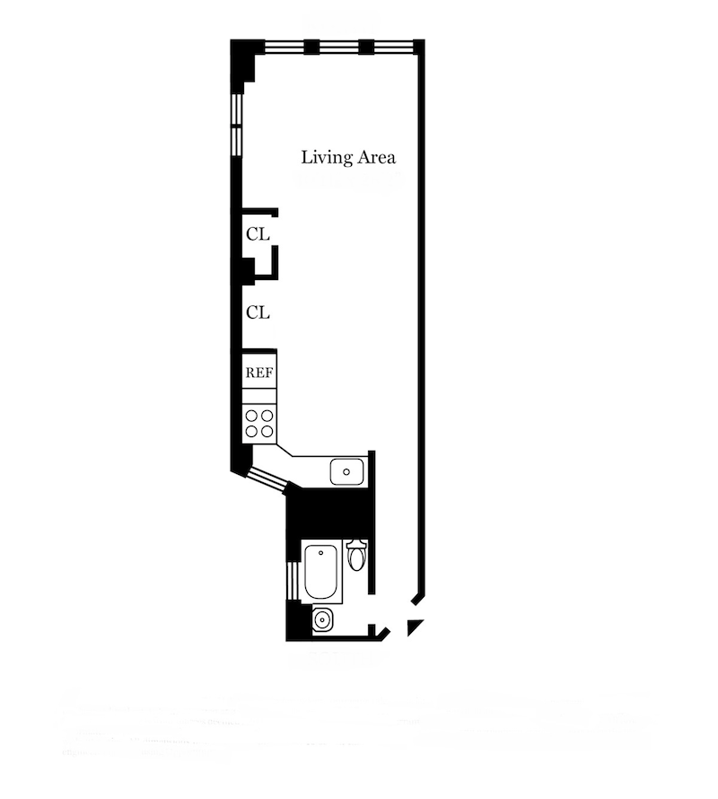 Floorplan for 126 West 73rd Street, 7A