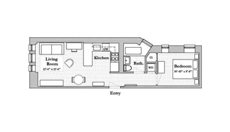 Floorplan for 479 West 152nd Street, 1A