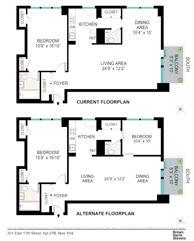Floorplan for 201 East 17th Street, 27B