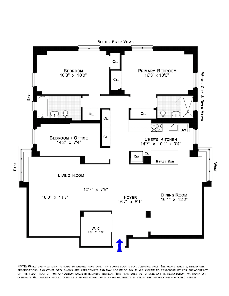 Floorplan for 572 Grand Street, G1301/1302
