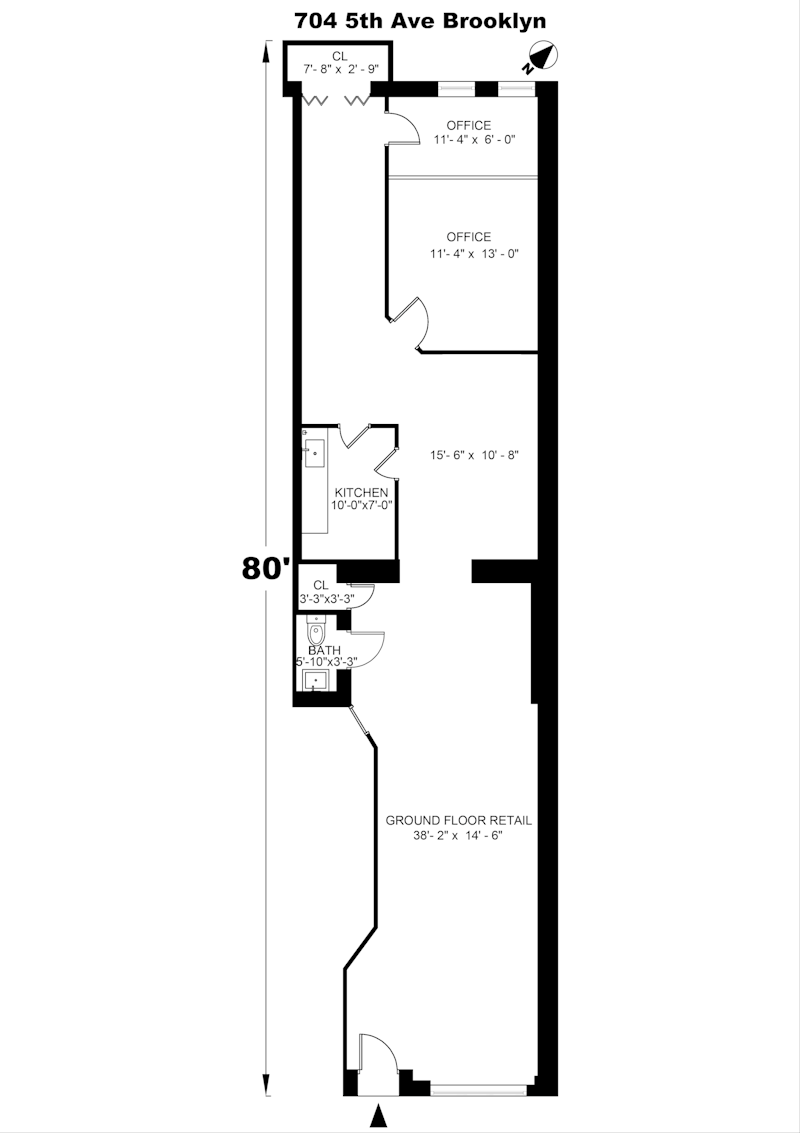 Floorplan for 704 5th Avenue, STORE