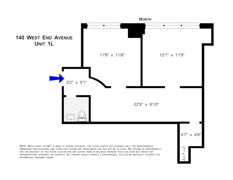 Floorplan for 140 West End Avenue, 1L